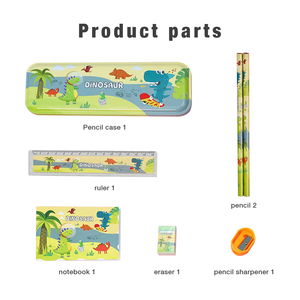Set di Cancelleria Premium a Tema Dinosauri di Alta Qualità, Kit Regalo per Forniture Scolastiche per Bambini e Bambine, Regalo Educativo di Compleanno - Product Image 3