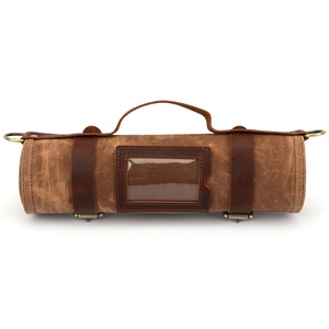 Vitrine <span class=keywords><strong>de</strong></span> couteaux en toile <span class=keywords><strong>de</strong></span> cire <span class=keywords><strong>de</strong></span> style vintage, <span class=keywords><strong>sac</strong></span> <span class=keywords><strong>à</strong></span> rouleaux <span class=keywords><strong>de</strong></span> couteaux <span class=keywords><strong>de</strong></span> chef étanche et résistant, stockage d'outils <span class=keywords><strong>de</strong></span> <span class=keywords><strong>travail</strong></span> durable OEM/ODM - Product Image 2