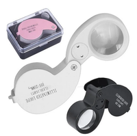 Diamond Eye Magnifying Glass Tool for Jewelry Antiques Coins Stamps 40X-25mm LED Illuminated Jewelers Loupe Magnifier With Light