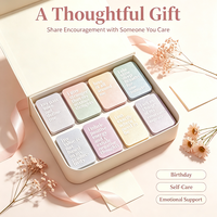 Tarjetas de Afirmaciones Positivas con Acabado Mate, Tarjetas de Autocuidado y Autocompromiso para la Salud Mental, Caja de Regalo con Logotipo Personalizado