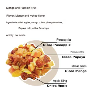 Meilleure vente Mangue fruit de la passion fleur allemande thé tache scénique feuilles mobiles pour les cafés prix de gros - Product Image 2