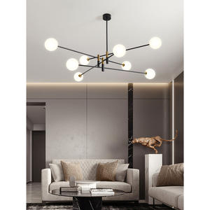 Plafonnier LED en fer de style nordique moderne et minimaliste pour petit appartement, salon, design « haricot magique » IP55, nouveau style - Product Image 6