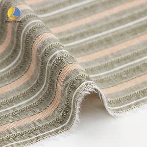 Fabrika kaynağı yaz moda jakarlı renkli çizgili kumaş 30% Polyester % 70% pamuk boyalı iplik şerit kumaş için yazlık gömlek - Product Image 5