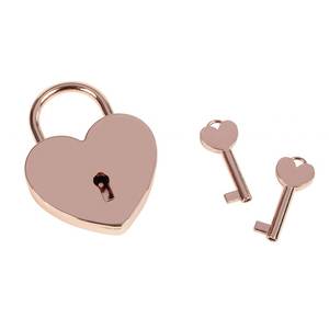 Candado de Corazón en Oro Rosa para Decoraciones y Suministros del Día de San Valentín - Product Image 1
