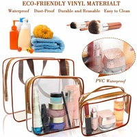 Sacs de maquillage transparents sérigraphiés en soie couleur personnalisés en usine BSCI étui à cosmétiques de voyage en PVC à la mode avec fermeture éclair