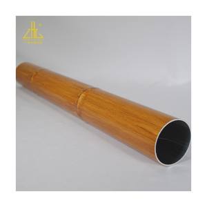 Grain de bois personnalisé 6066 6082 Profilé en aluminium de tuyau rond de style bambou CNC pour cadres architecturaux Robuste Léger - Product Image 2