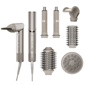 Brosse à <span class=keywords><strong>air</strong></span> chaud 8-en-1 sans balais haute vitesse 1400W, sèche-<span class=keywords><strong>cheveux</strong></span> et styler avec fonction auto-enroulement et séchage rapide pour usage hôtelier - Product Image 1
