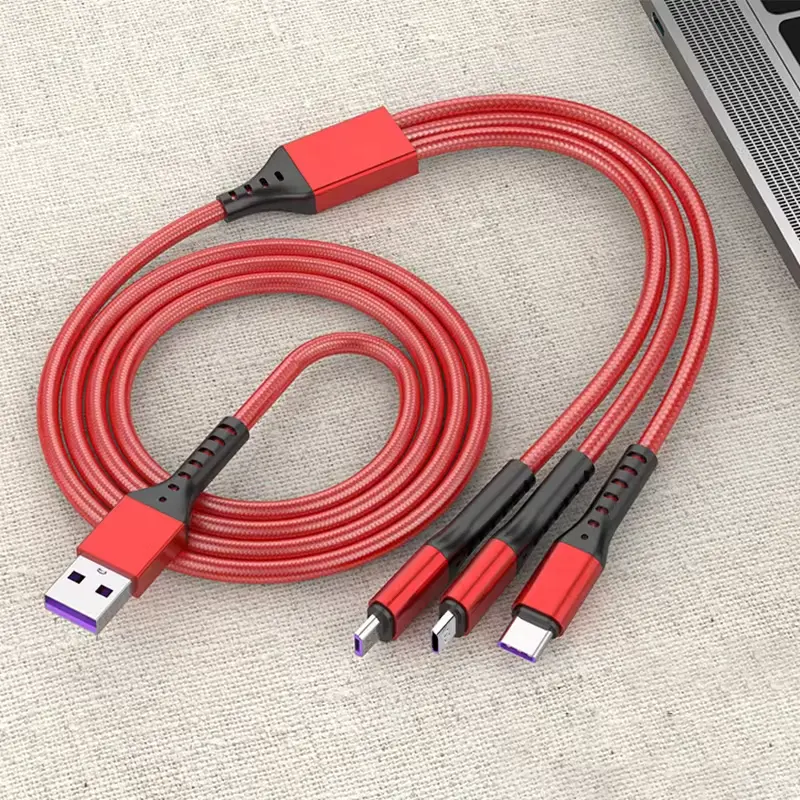 Regalo de promoción, Cable de carga USB, Cable cargador OTG, Cable de teléfono móvil, Cable cargador USB C trenzado de nailon de 120cm para teléfonos Android