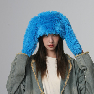 Vente en gros de chapeaux en fourrure de lapin Vente mignonne chaude feutre de fourrure avec longue oreille Joyeuses Pâques Chapeau de fête de lapin <span class=keywords><strong>Photo</strong></span> Props Chapeaux d'hiver pour femmes - Product Image 5