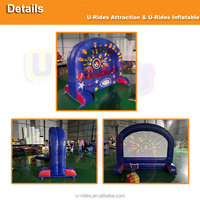U-Rides Games Cage de lancer de baseball gonflable en PVC avec souffleur, certifiée CE, couleur personnalisable, logo personnalisé, installation facile