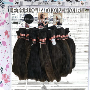 Letsfly - Paquetes de Cabello Humano Remy Indio Liso y Ondulado, Doble Trama a Máquina, 20 Piezas/Lote, Envío Gratis - Product Image 2