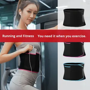 <span class=keywords><strong>Ceinture</strong></span> de sport en nylon respirante et anti-transpiration <span class=keywords><strong>pour</strong></span> femme, soutien abdominal, protection de base, entraînement de fitness estival, course à pied, yoga - Product Image 4