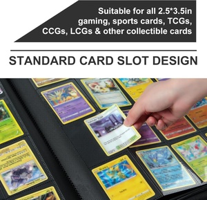 Carpeta <span class=keywords><strong>de</strong></span> tarjetas deportivas <span class=keywords><strong>de</strong></span> 16 bolsillos, Funda <span class=keywords><strong>de</strong></span> cuero <span class=keywords><strong>de</strong></span> cubierta <span class=keywords><strong>de</strong></span> 1024 piezas para juegos <span class=keywords><strong>de</strong></span> fútbol Pokmon MTG2, producto en caja con cubierta <span class=keywords><strong>de</strong></span> PU - Product Image 6