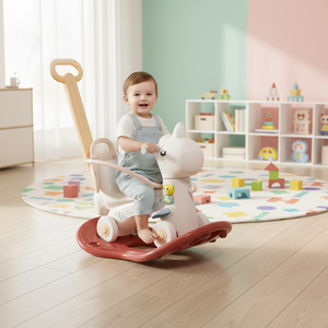 <span class=keywords><strong>Cheval</strong></span> à <span class=keywords><strong>bascule</strong></span> en plastique multifonctionnel unisexe, jouet d'intérieur personnalisé pour enfants de 1 à 3 ans, animaux à chevaucher - Product Image 1