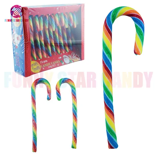 Best Verkopende Kerst Candy Cane Zoete Fruitige Verse Snoepstokken Voor Kinderen