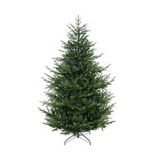 Pohon Natal buatan, ornamen pohon Natal buatan hijau luar ruangan, terikat, PVC, plastik, 6 kaki, 7 kaki, Natal