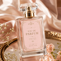Étiquettes personnalisées de luxe en feuille d'or rose pour flacons de parfum, autocollants imperméables pour emballages cosmétiques