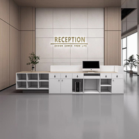 XTQT-054 Bureau de réception moderne pour hôtel et école, ensemble de mobilier de bureau en bois personnalisable