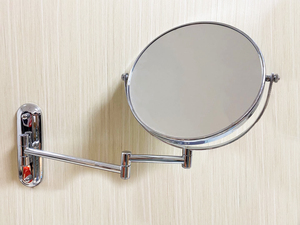 Double Side xoay gấp thép không gỉ treo tường mỹ phẩm Gương phòng tắm khách sạn 3x phóng đại Gương trang điểm - Product Image 3