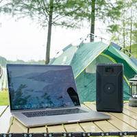 Station d'alimentation solaire 76800mAh DC 12V 16V 19V 24V USB-C PD100W, batterie externe pour ordinateur portable, lumière d'urgence pour camping, voiture, réfrigérateur