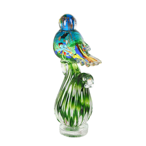 Tiny Glass World - Figura de Pato de Vidrio Soplado a Mano, Color Ámbar Rojo, Arte Popular, Escultura de Animal, Pieza de Arte Decorativa, Rajasthan - Product Image 3