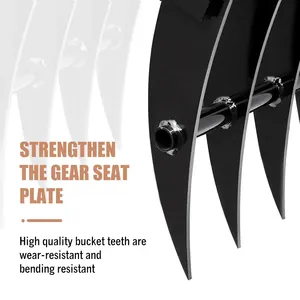 Accessori per Mini escavatore 1-3T pulizia <span class=keywords><strong>ghiaia</strong></span> erbacce <span class=keywords><strong>rastrello</strong></span> piccolo scavatore di allentamento <span class=keywords><strong>rastrello</strong></span> cinque denti escavatore rastrelli 1-3T escavatore - Product Image 6