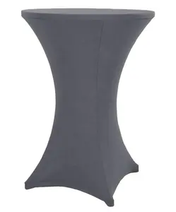 Spandex Well-Fitted Tablecloth Diameter 60 70 80 Cocktail Bistro Standing Bar Table Cover