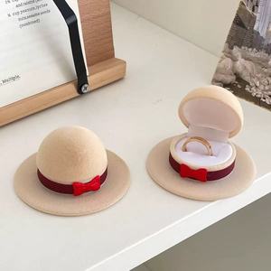 Caja de Anillos con Forma de Sombrero de Vaquero, Redonda, para Exhibición de Joyería, Estuche de Almacenamiento, Embalaje para Regalo Sorpresa, Nueva - Product Image 3