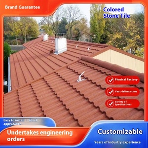 Stile antico quadrato in resina ceramica piastrelle in pietra colorata e metallo <span class=keywords><strong>con</strong></span> lega di alluminio grigio e rosso per Villa <span class=keywords><strong>tegole</strong></span> - Product Image 6