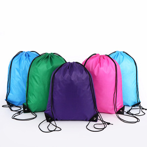 Custom Colorful Polyester Drawstring Nylon <strong>Bag</strong> with Double <strong>String</strong> - Product Image 1