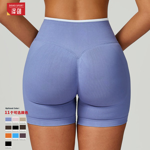 Shorts de yoga sans couture Disko Sport taille haute anti-humidité pour femme été 2025 EDK9245 - Product Image 1