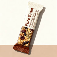 Eco-friendly Granola Cereal Nuts Bar Packaging Sachet Foil Inside Compostable MIx Fruit Candy Bar Snack Pillow Packing Bag