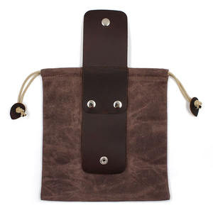 Polar <span class=keywords><strong>Everest</strong></span> Vintage Bolsa de lona encerada personalizada Bolsa de almacenamiento impermeable Accesorios para exteriores con correas de cuero - Product Image 4