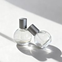 Flacon de parfum rond en verre antique vintage 30ml 50ml 100ml, flacon pulvérisateur vide avec capuchon élégant et diffuseur à bâtonnets