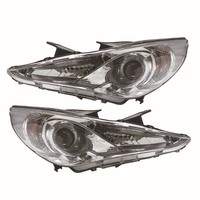 Ensemble de phares LED pour Hyundai Sonata 2011-2014, projecteur, phare avant, plug and play, DRL, halo, yeux d'ange