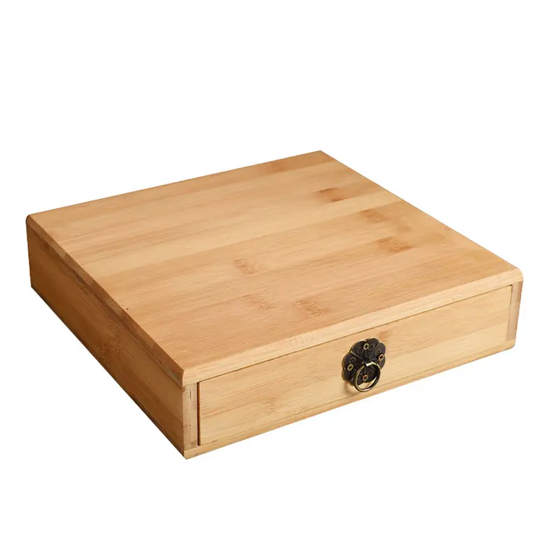 Деревянная чайная коробка, Бамбуковая подарочная упаковочная коробка, деревянная коробка для хранения с ящиком