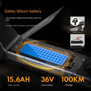 สกู๊ตเตอร์ข้ามพรมแดนรุ่นใหม่ X9 แบตเตอรี่ 36V/15.6Ah ระยะทางวิ่ง 100 กม. พลังสูง พับได้ สำหรับผู้ใหญ่ 2 ล้อ ความเร็ว 40 กม./ชม. - Product Image 4