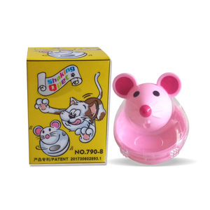 Dessin animé chat et souris gobelet jouet déversement et Puzzle amusant en plastique fuite boule bol pour animaux de compagnie - Product Image 6