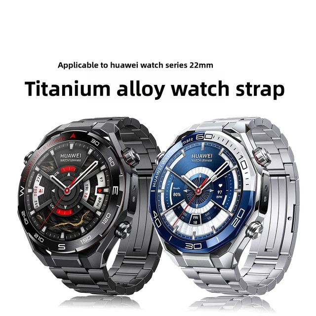 22mm Titanium Alloy Watch Band for Huawei Watch Ultimate / Ultimate 2 - Premium Durable Metal Replacement Strap Bracelet