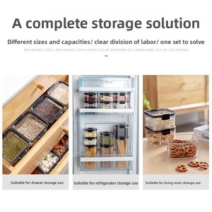 Cedar Space <strong>Kitchen</strong> Food <strong>Storage</strong> Container Sealed Air-Tight Moisture-Proof Plastic <strong>Storage</strong> <strong>Jar</strong> <strong>for</strong> Coffee Tea and Grains - Product Image 4