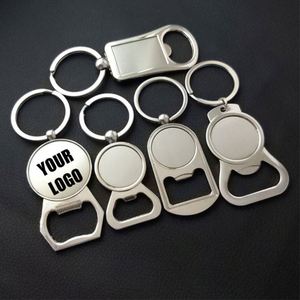 Décapsuleur de bouteille en alliage de zinc avec logo personnalisé, porte-clés créatif, cadeau promotionnel, décapsuleur de bière portable en acier inoxydable - Product Image 1