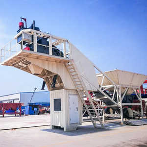 HAMAC YHZS50 Prix d'usine Mini centrale à béton mobile Capacité 10-50 m3/h Pompe à béton prêt à l'emploi sans fondation Moteur - Product Image 1