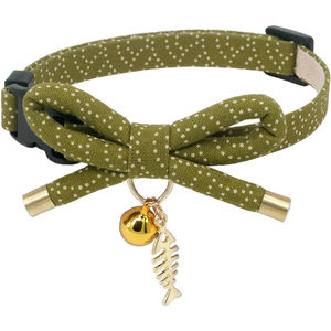 NiBao japonés elegante seguridad suave ligero lindo pajarita con campana gato mascota <span class=keywords><strong>Collar</strong></span> - Product Image 1
