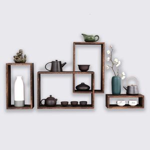 Solid Wood Display Shelf Modern Chinese Style Multi Tiered <b>Tea</b> <b>Set</b> Rack Home Desktop Minimalist Zen Inspired Storage - Product Image 1