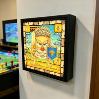 Boîte à lumière LED rectangulaire en aluminium pour intérieur, décoration de salle de jeux, enseigne lumineuse personnalisée en acrylique, style rétro arcade, à suspendre au mur