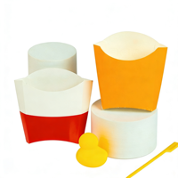Boîte à frites jetable personnalisée avec logo, en gros, écologique, en papier, pour les restaurants de hamburgers