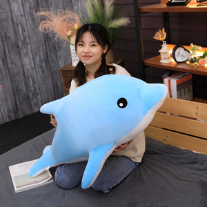 Océan Créature Géant <span class=keywords><strong>Dauphin</strong></span> Animal En <span class=keywords><strong>Peluche</strong></span> Animal De Mer Jouets Grand Animal Squishy Oreiller Maison Lit Décoration - Product Image 4