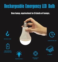 Ampoule LED rechargeable AC 220V A70 9W, lumière d'urgence 750LM 6500K, emballage personnalisable, double usage pour la maison et le camping