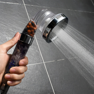 3 funzioni filtro a cristallo pietra acqua flessibile movimento risparmio soffione doccia pressurizzazione doccetta - Product Image 3