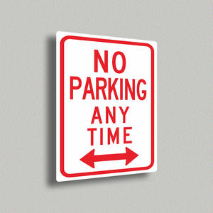 Señal de no Estacionamiento de <span class=keywords><strong>zona</strong></span> de remolque con flecha-Señal de aluminio de prohibición de estacionamiento en cualquier momento - Product Image 4